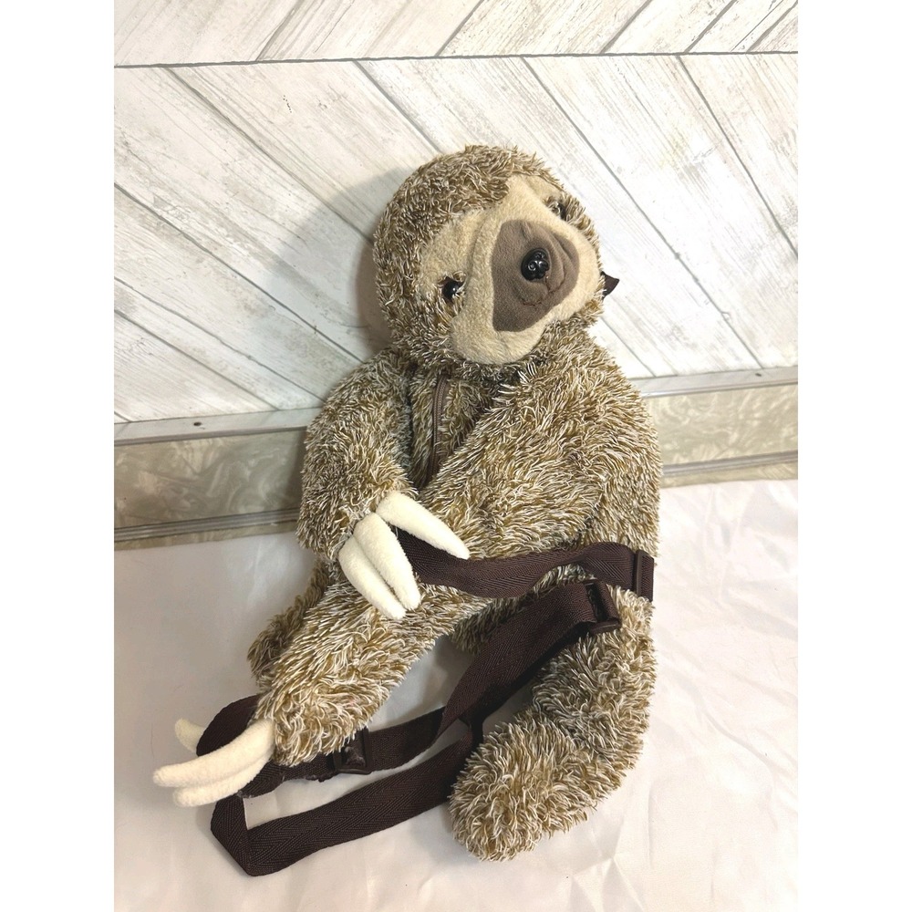 Sloth Backpack Plush Adjustable Strap Animal Zoo Small Bag Mini Backpack